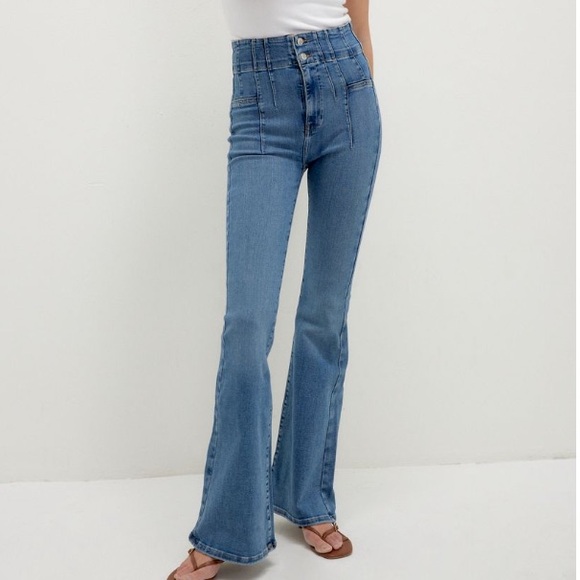 Free People Denim - Free People We The Free Sunburst Blue Flare Leg Jeans